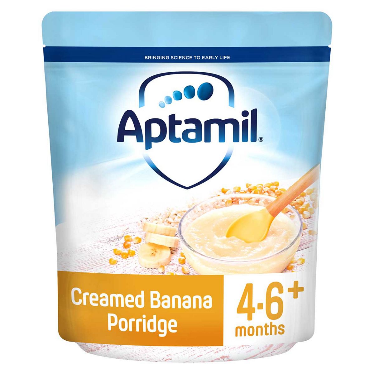 Aptamil Creamed Banana Porridge Baby Cereal 4-6+ Months 125G