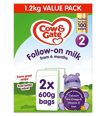 Cow & Gate 2 Follow-On Milk Big Pack 2 x 600g