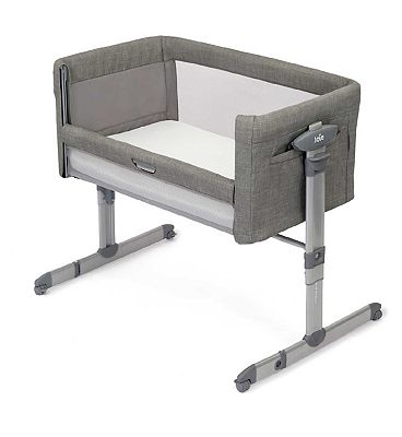 Joie Roomie Glide Side Sleeping Crib - Foggy Grey