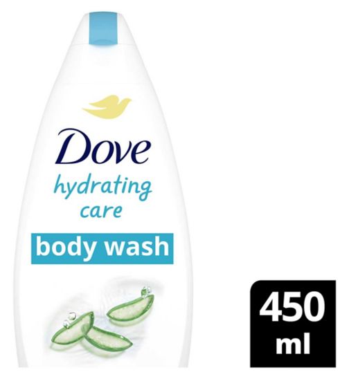 Dove  Hydrating Care with Aloe Vera & Birch Water Body Wash Shower Gel for a soothing shower and replenished skin 450ml