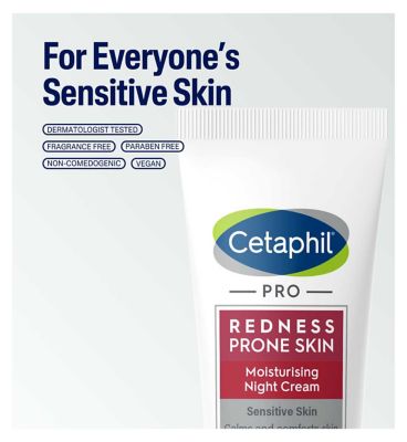 Cetaphil PRO Redness Prone Skin Moisturising Night Cream, 24 Hour Moisturisation 50ml (8)