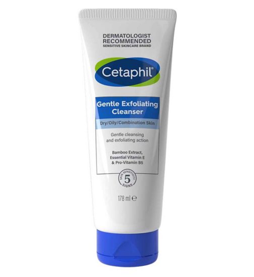 Cetaphil Gentle Exfoliating Cleanser, Face Wash for Dry, Oily or Combination Skin 178ml