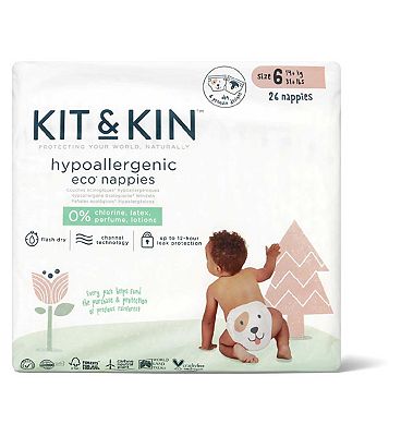 Kit & Kin Eco Nappies Size 6, 24 pack, 14kg+/31lbs+