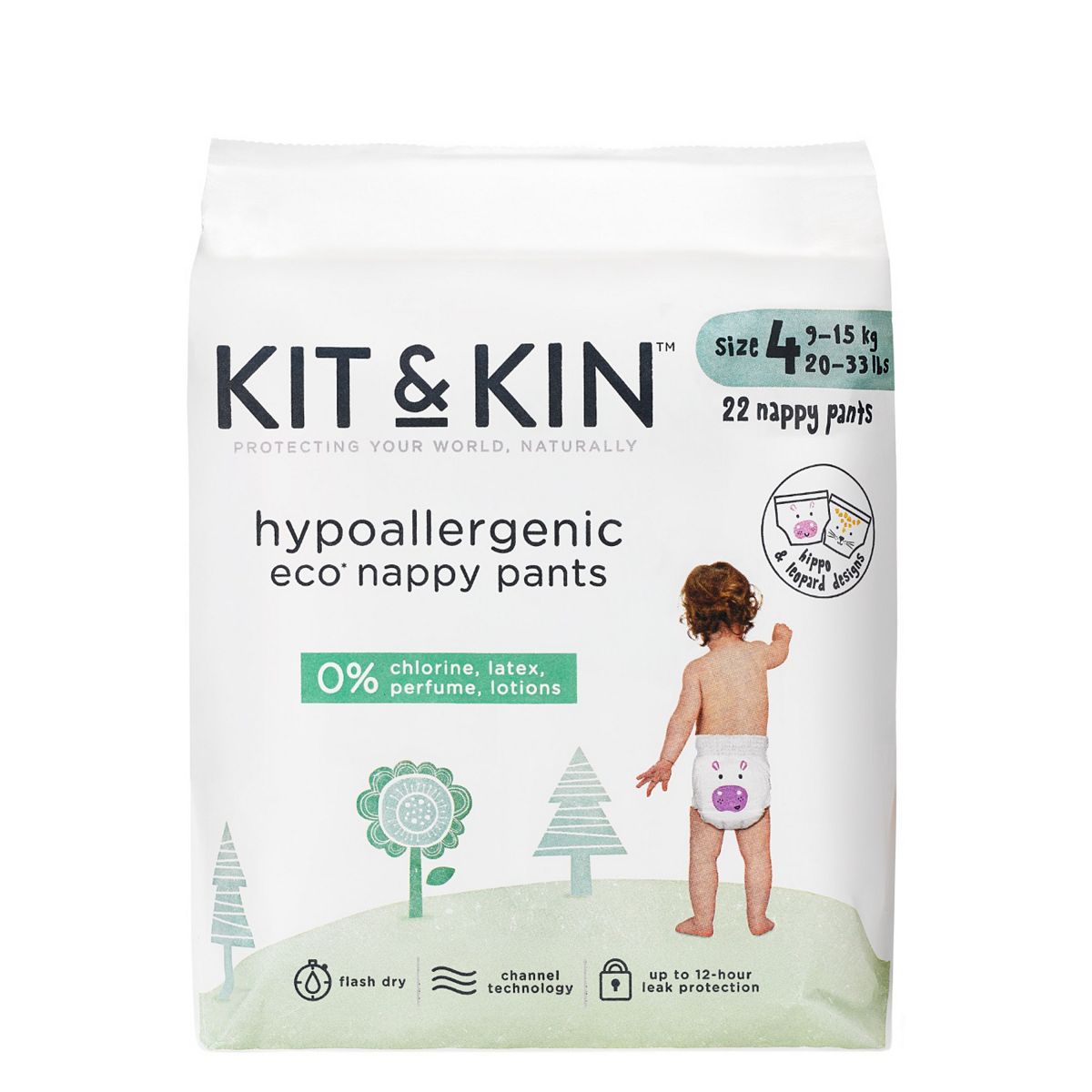Kit & Kin Size 4 Hypoallergenic Nappy Pants 22 Pack