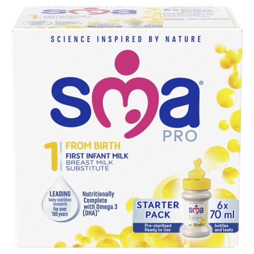 SMA® Pro First Infant Milk From Birth 6 X 70ml Starter Pack
