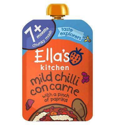 Ella's Kitchen Organic Chilli Con Carne with Rice Baby Food Pouch 7+ Months 130g