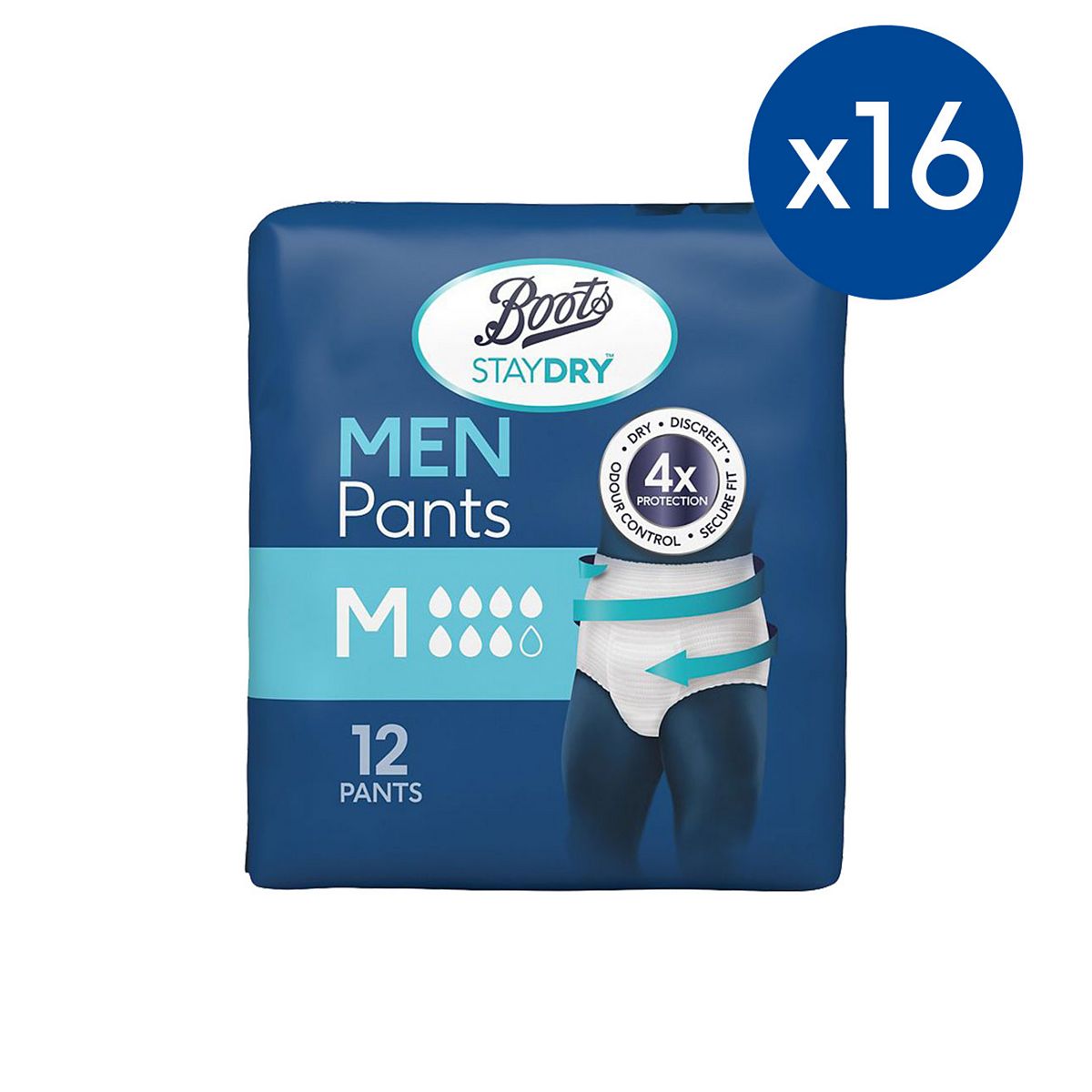 Staydry Boots Pants Men Medium - 192 (16 Pack Bundle)