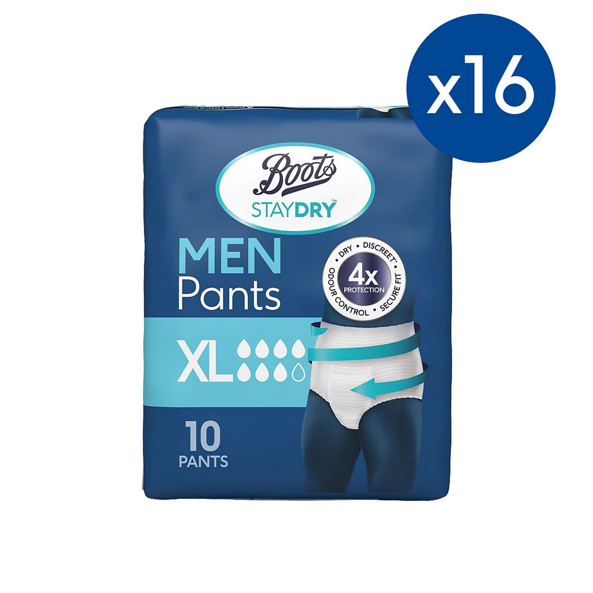 Staydry Boots Pants Men Xl - 160 (16 Pack Bundle)