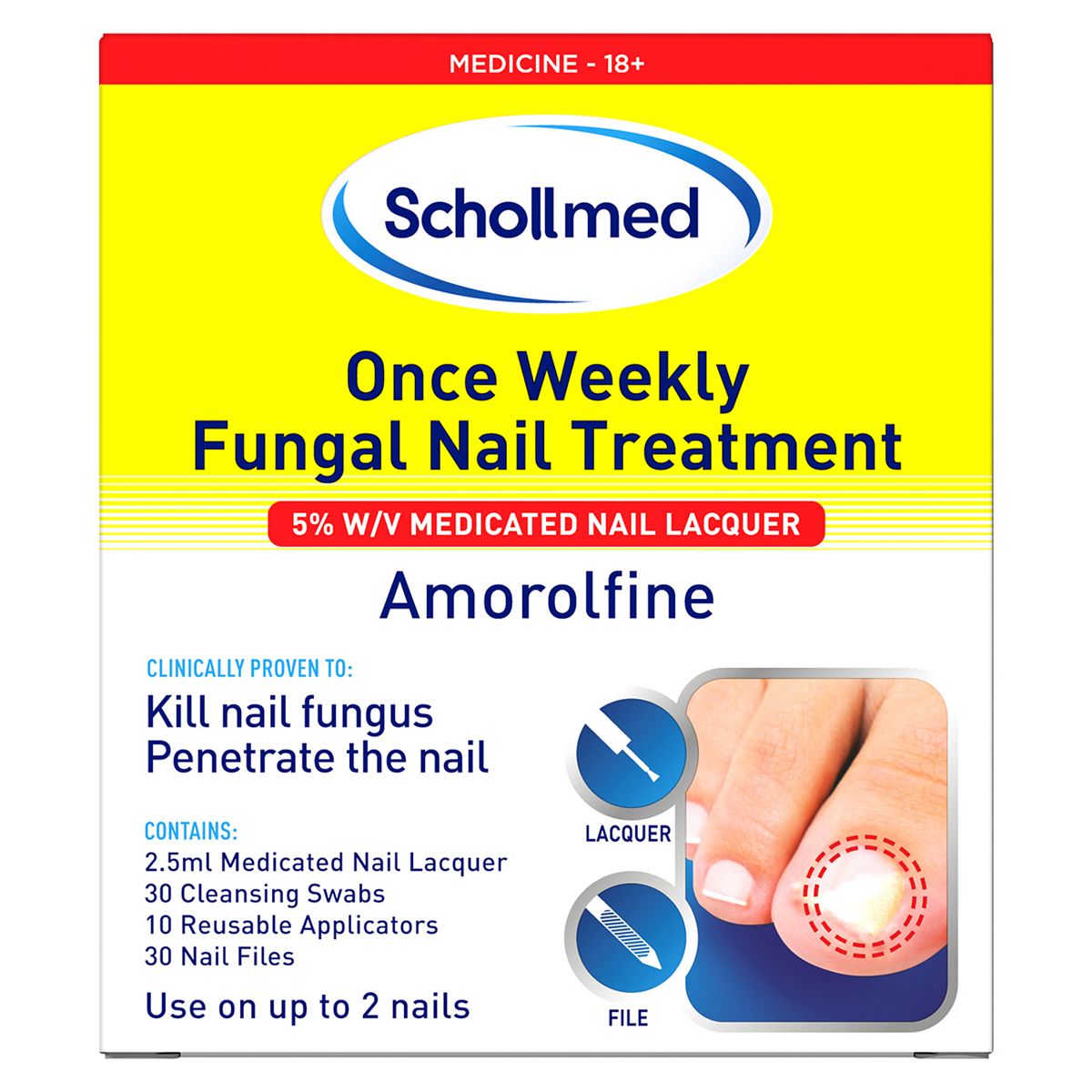 Scholl med Once Weekly Fungal Nail Treatment 5% W/v Medicated Lacquer