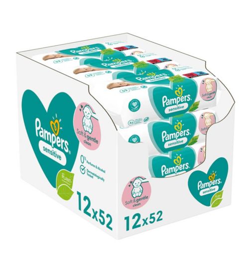 Pampers Sensitive Baby Wipes 12 Packs = 624 Wipes