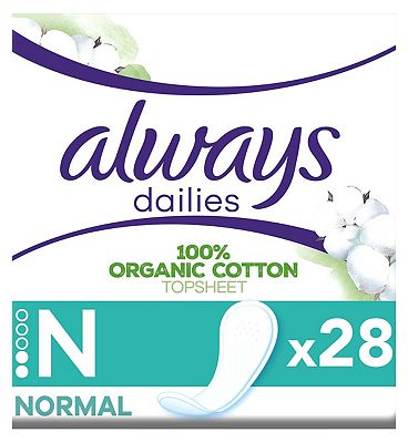 Always Dailies Cotton Protection Panty Liners Normal x 28