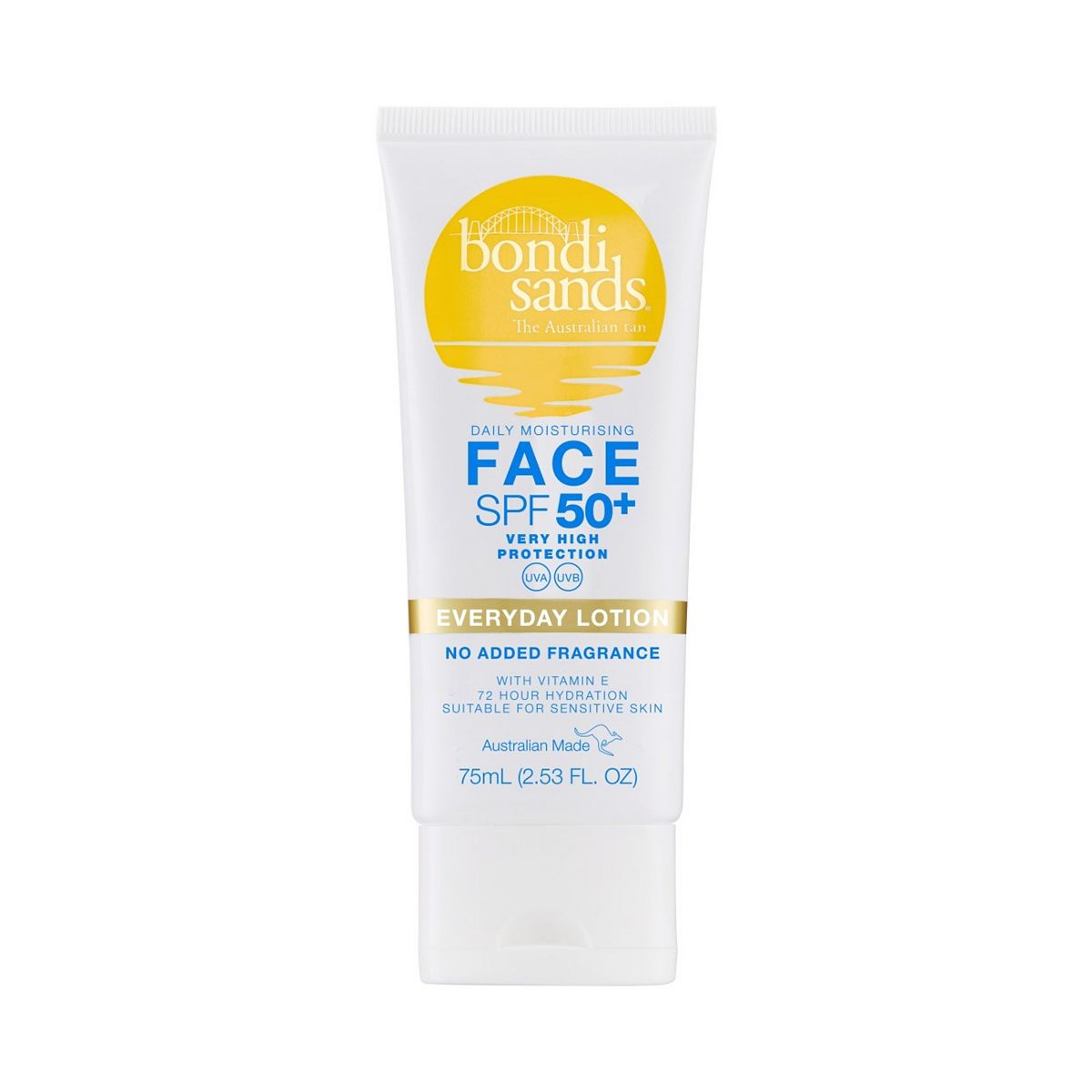 Bondi Sands Sunscreen Lotion Spf 50+ For Face - Fragrance Free 75Ml
