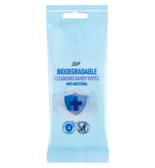 Boots Biodegradable Antibacterial Handy Wipes 12 Pack
