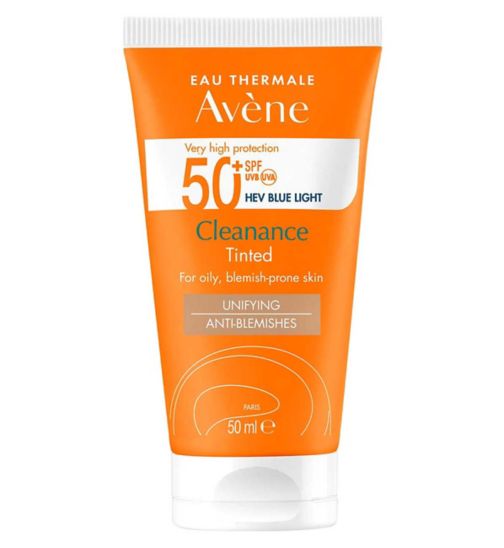 Avene Very High Protection Cleanance Tinted SPF50+ Sun Cream for Blemish-prone Skin 50ml