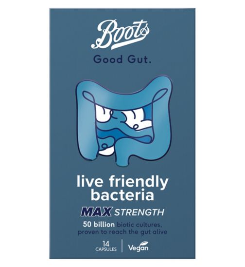 Boots Good Gut Live Friendly Bacteria Max Strength 14 Capsules
