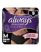 Always Discreet Boutique Underwear Incontinence Pants Medium Black x9