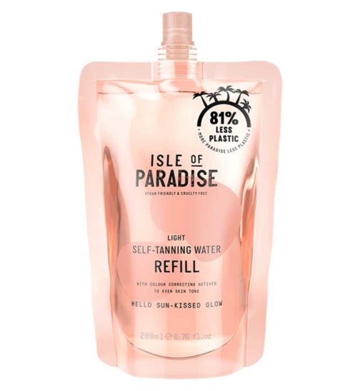 Isle of Paradise Light Self-Tanning Water Refill Pouch 200ml