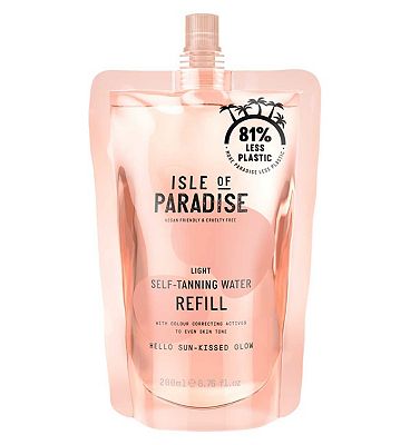 Isle of Paradise Light Self-Tanning Water Refill Pouch 200ml