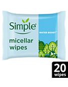 Simple Kind to Skin Micellar Biodegradable Cleansing Wipes 20 Wipes