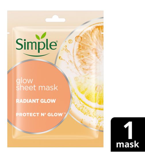 Simple Protect 'N' Glow Sheet Mask 48h Glow 1 mask
