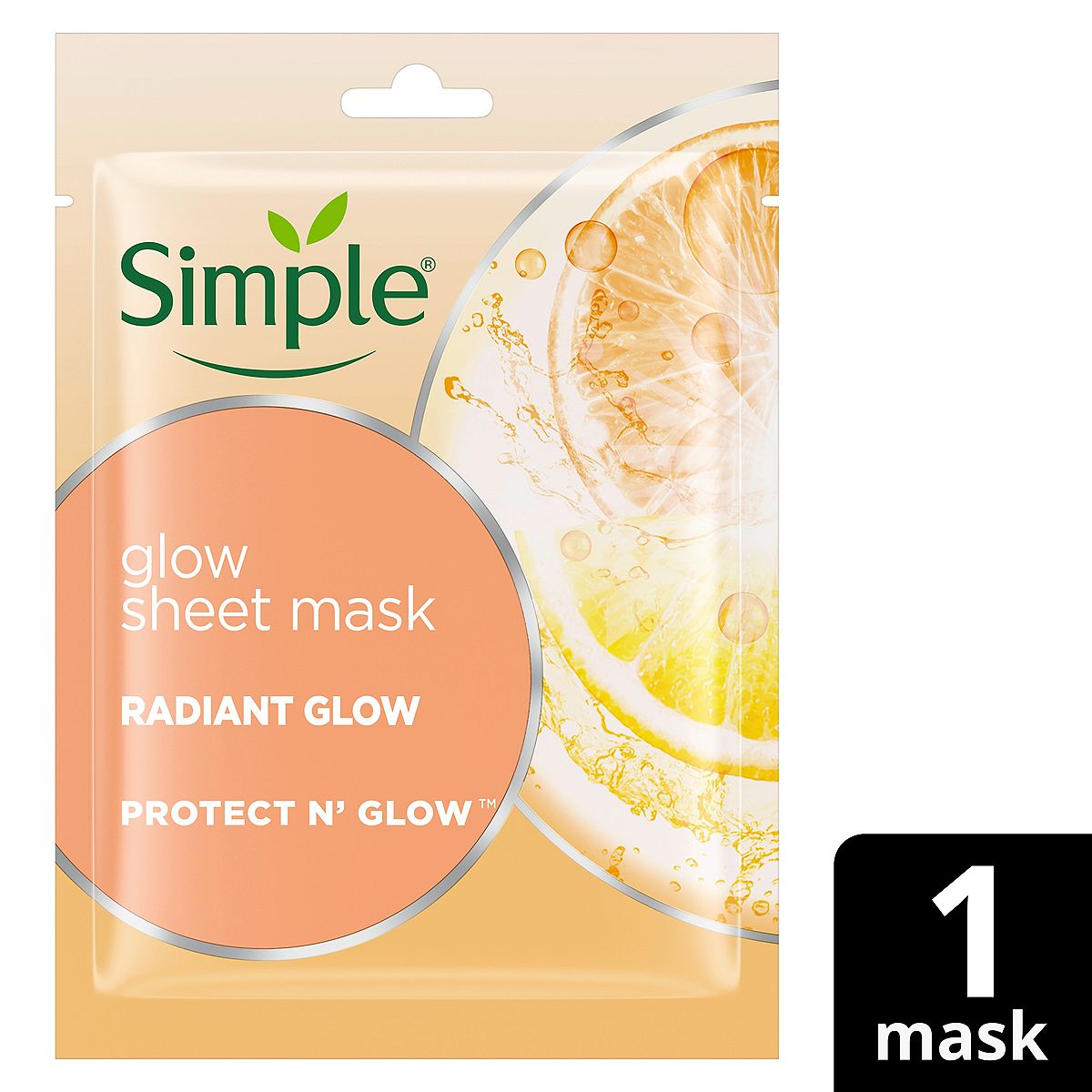 Simple Protect 'n' Glow Sheet Mask 48H 1