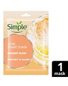 Simple Protect 'N' Glow Sheet Mask 48h Glow 1 mask