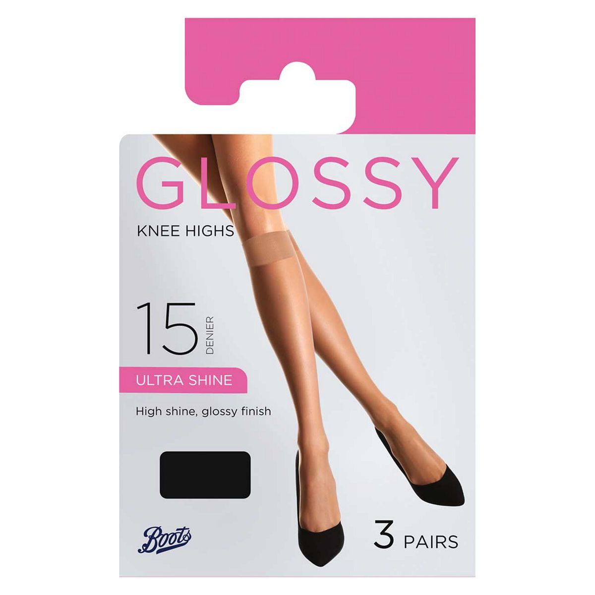 Boots Glossy Knee High Black 3S