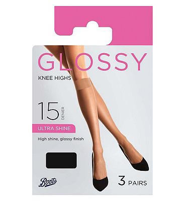 Boots Glossy Knee High Black 3s