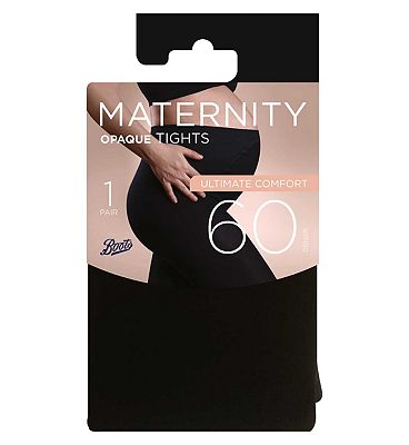 Boots 60 Denier Opaque Maternity Tights Black Medium