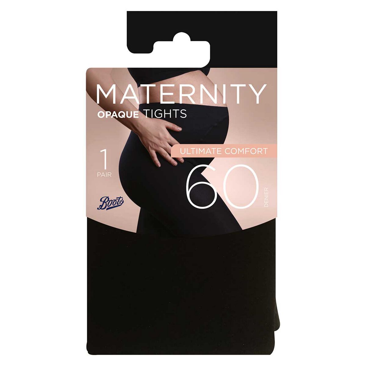 Boots 60 Denier Maternity Tights Bllack Xl