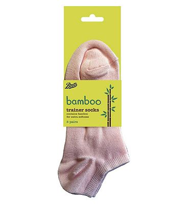 Boots Bamboo Design Trainer Liners 3 pair pack Size 4-7