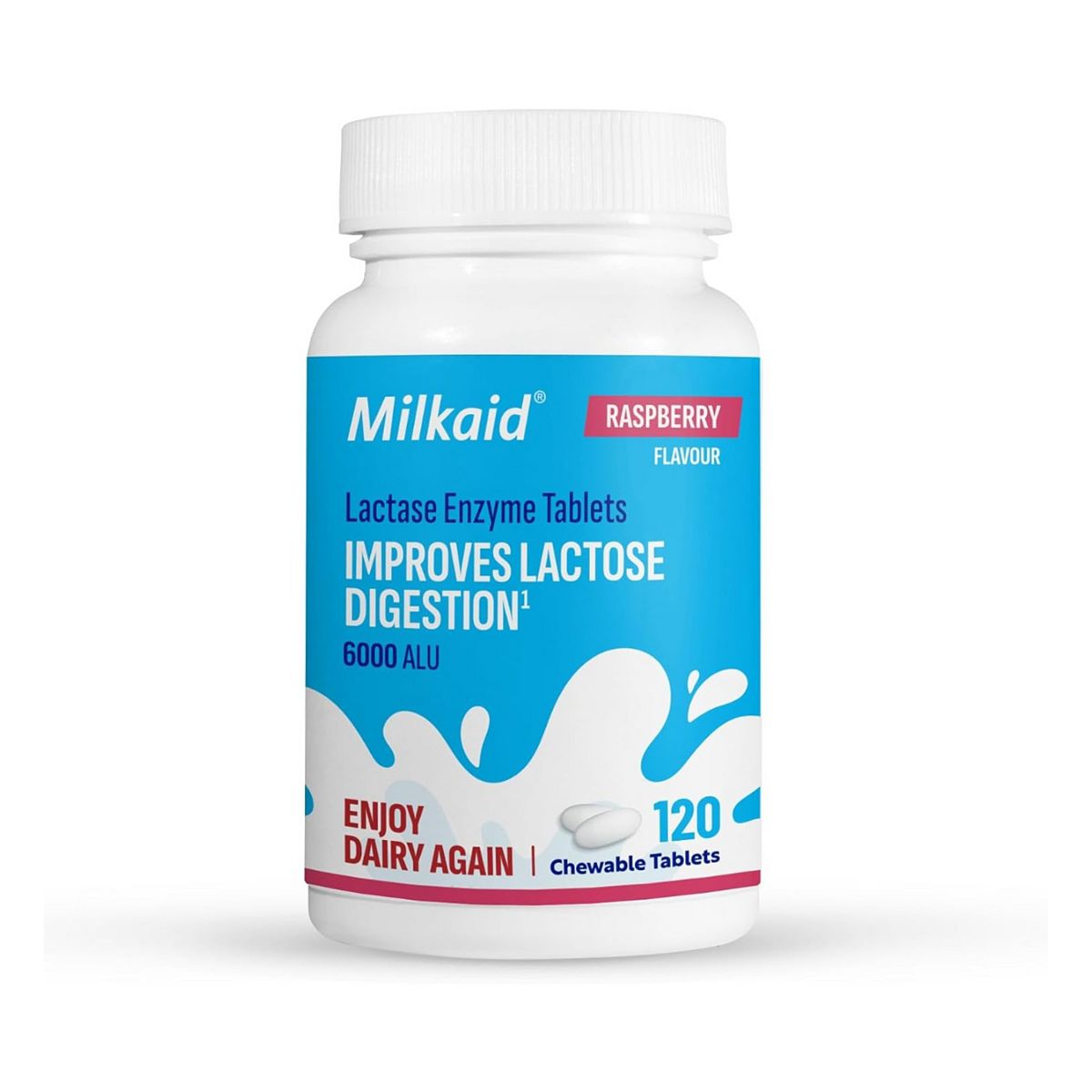Milkaid Lactase Enzyme Supplement - 120 Tablets(Now Sorbitol Free)