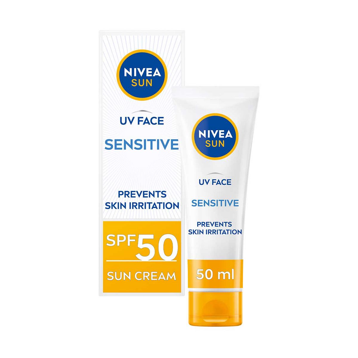 Nivea Sun Uv Face Soothing Sensitive Cream Spf50+ 50Ml
