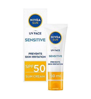 NIVEA SUN UV Face Soothing Sensitive Sun Cream SPF50+ 50ml