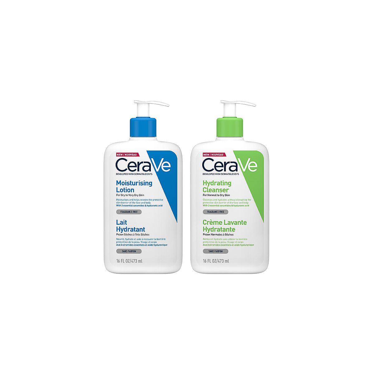 Cerave Family Sized Cleanse & Care Duo