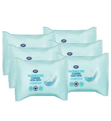 Boots Fragrance Free Cleansing Facial Wipes Bundle