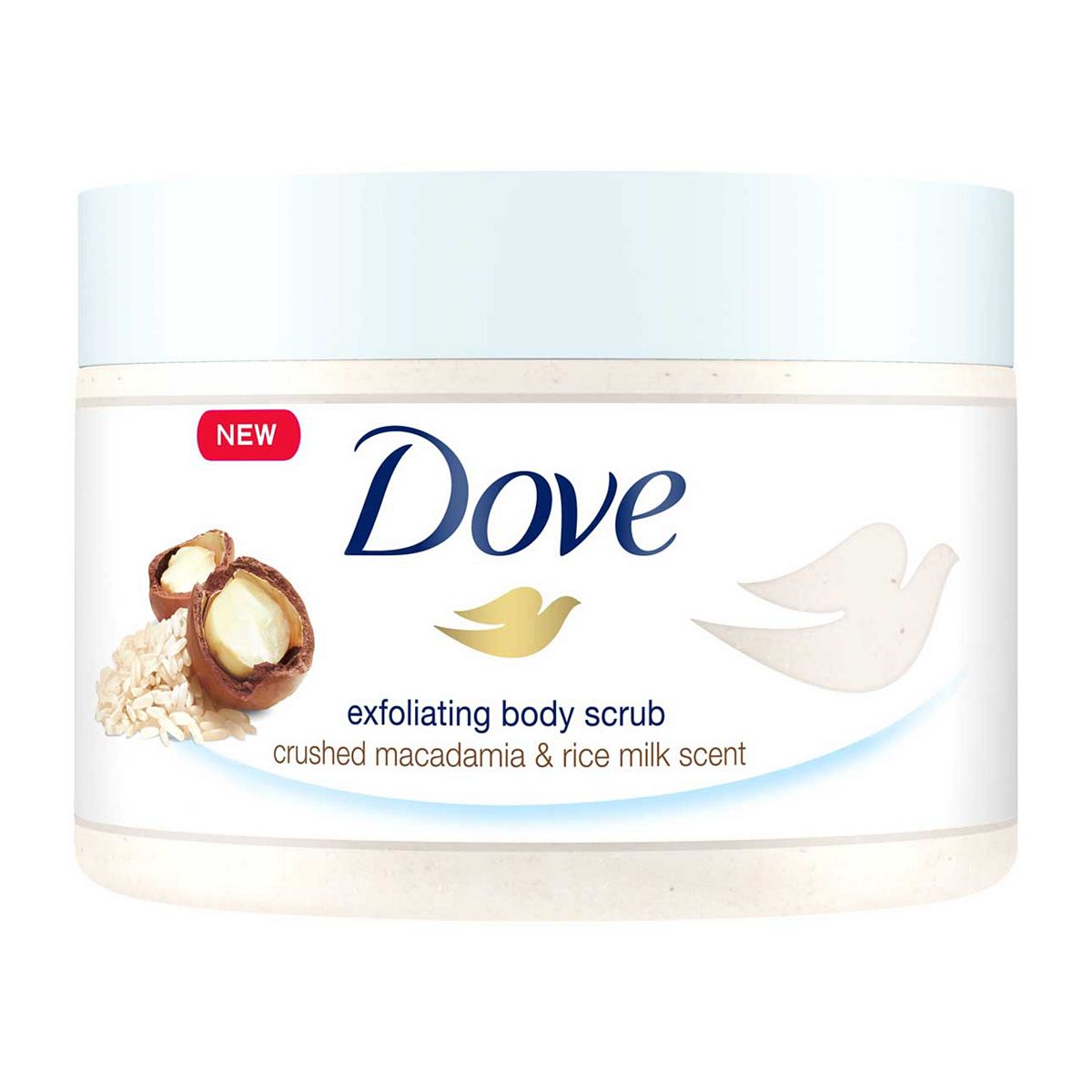 Dove Crushed Macadamia & Rice Milk Body Scrub 225 ml
