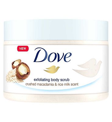 Dove Crushed Macadamia & Rice Milk Body Scrub 225 ml