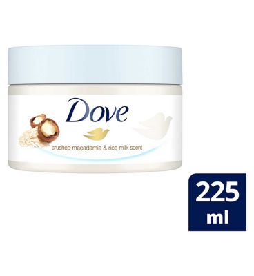 Dove Crushed Macadamia & Rice Milk Body Scrub 225 ml (4)