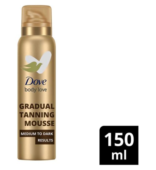 Dove Summer Revived Medium to Dark Tan Mousse For a Natural-Looking Self Tan Gradual Self Tan Body Mousse Gradual Tan 150ml