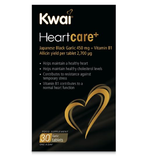 Kwai Heartcare+ Japanese Black Garlic 450 mg + Vitamin B1 30 Tablets