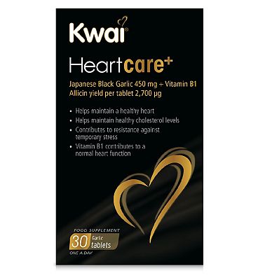 Kwai Heartcare+ Black Garlic 450 mg + Vitamin B1 30 Tablets