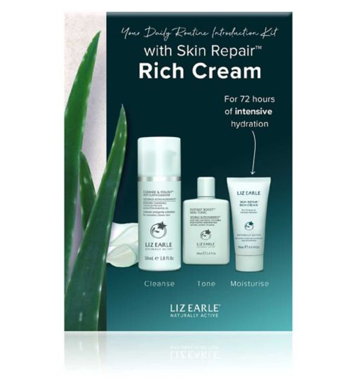 Liz Earle Your Daily Routine Introduction Kit with Skin Repair Rich Cream