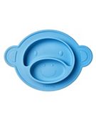 Nuby Monkey Mat Silicone Section Plate - Pink or Blue