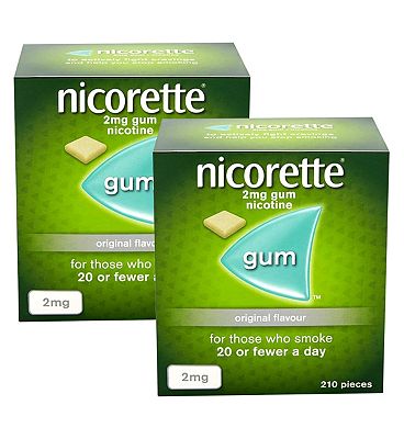 Nicorette 8 Week Bundle: 2 x Nicorette Original 2mg Gum 210s