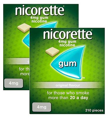 Nicorette 8 Week Bundle: 2 x Nicorette Original 4mg Gum 210s