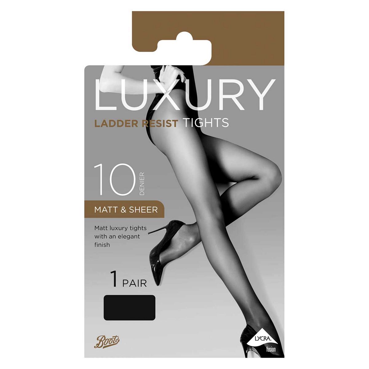 Boots 10 Denier Ladder Resist Tights Black Extra Large