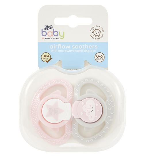 Boots Baby Classic Soothers 0-6m - 2 Pack - Pink