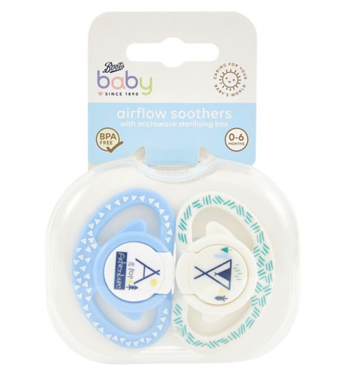 Boots Baby Classic Soothers 0-6m - 2 Pack - Blue
