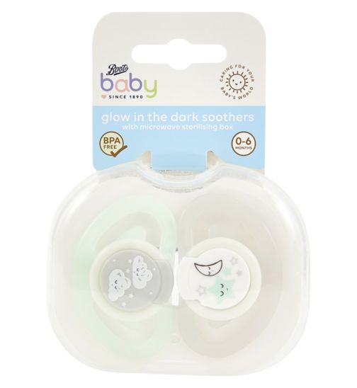 Boots Baby Night Soothers 0-6m - 2 Pack - Green/Grey